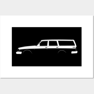 Volvo 240 Kombi Silhouette Posters and Art